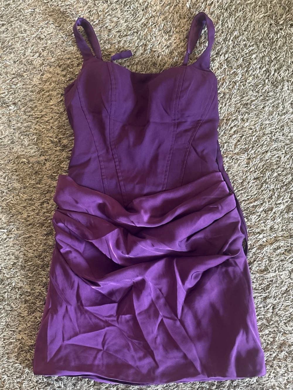 Purple Ruched Sheath Dress - Unbranded